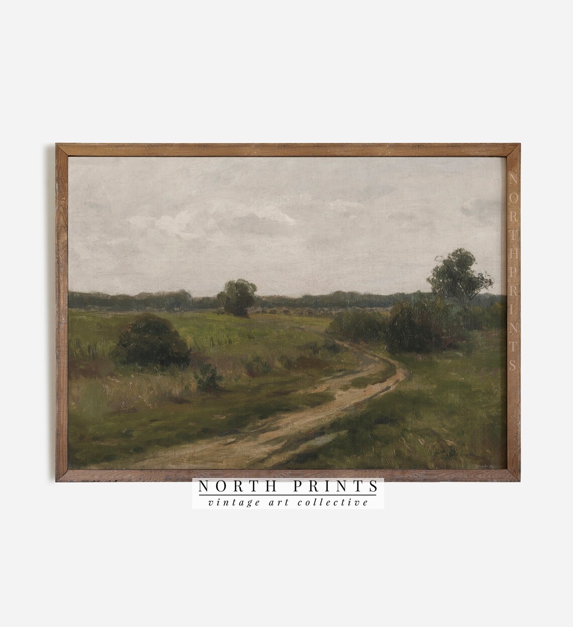 Country Farmhouse Vintage Landscape Art Print - Image 2
