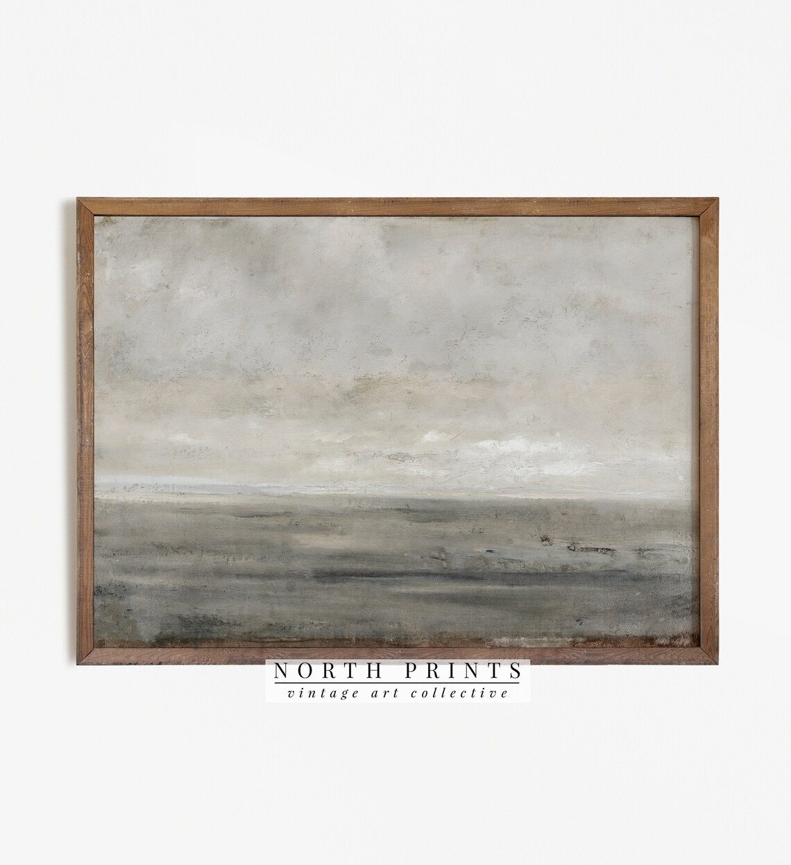 Minimalist Coastal Landscape, Muted Seascape Art Print - Image 3