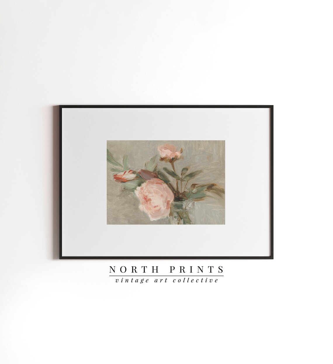 Vintage Roses Oil Painting Art Print, Nursery Decor - Image 2