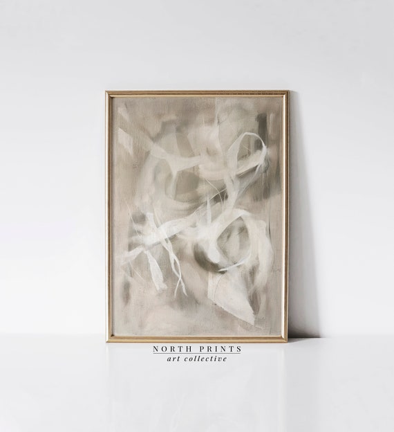 Neutral Modern Abstract Painting Contemporary Wall Art Minimalist Home Staging Decor Art Print North Prints 7 135