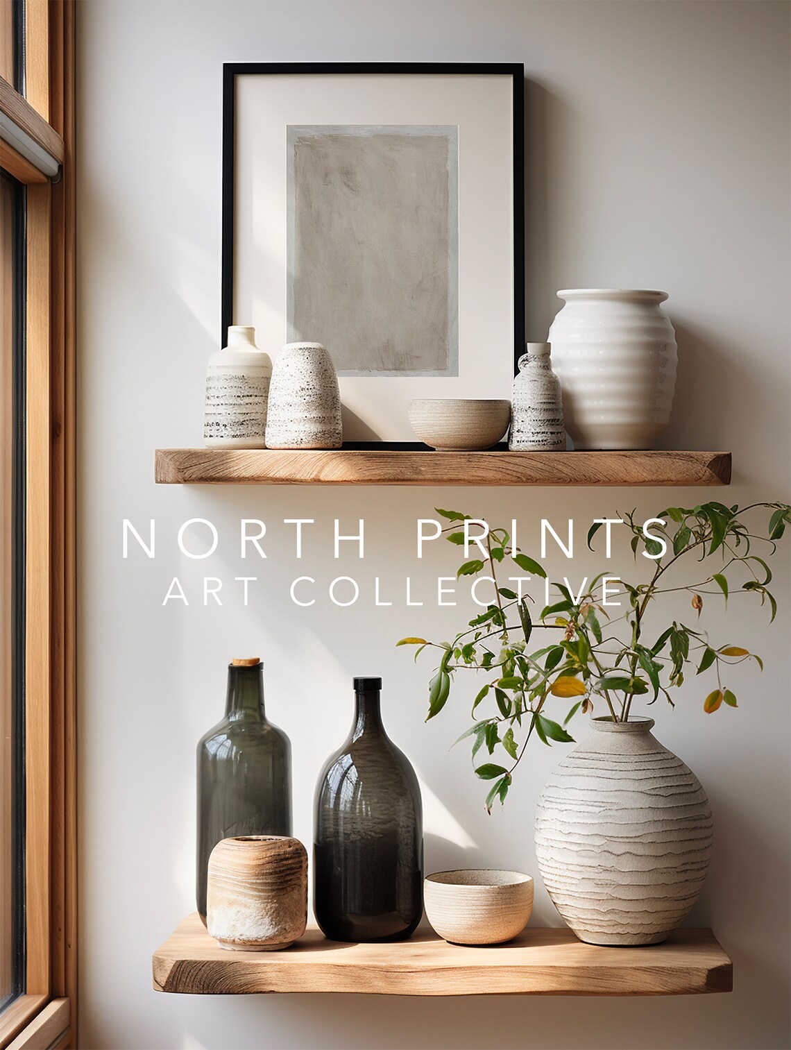 Minimal Neutral Modern Abstract Boho Art Print - Image 3