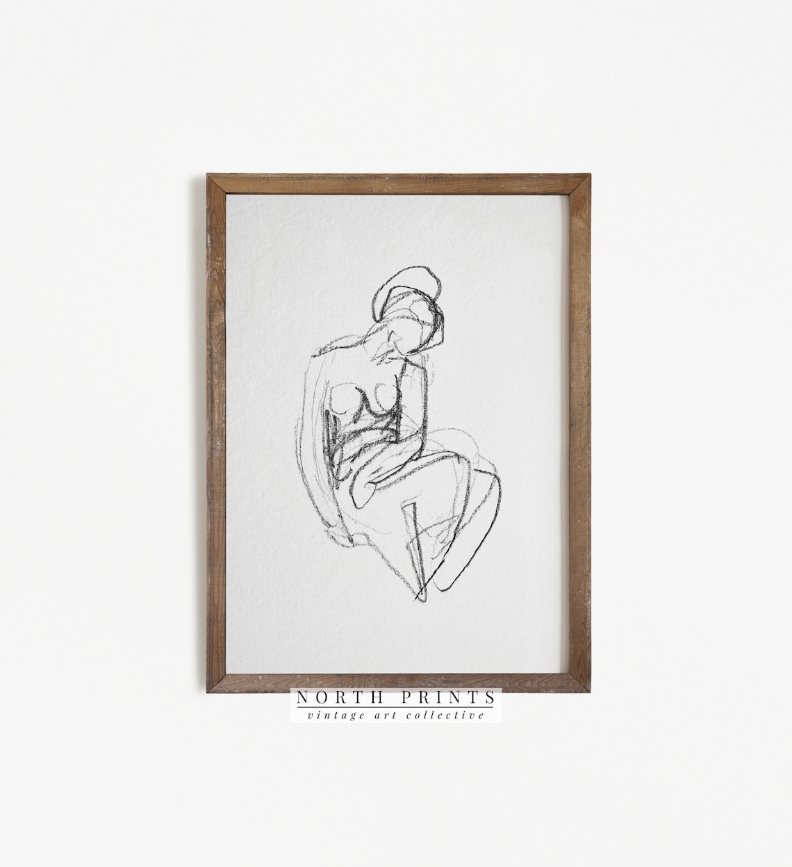 Vintage Minimalist Sketch Woman Art Print