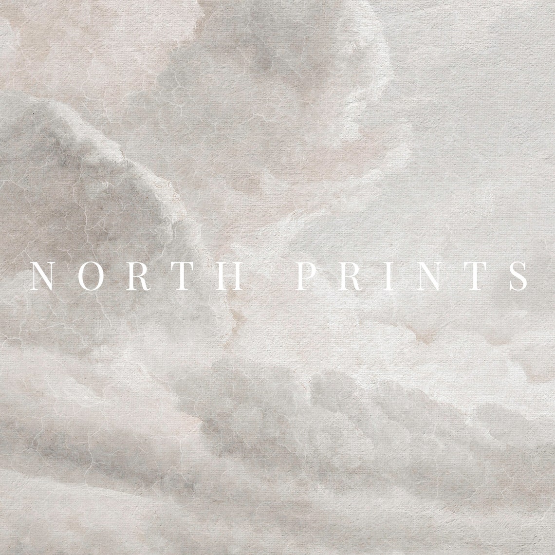 Vintage Muted Clouds Oil Painting Nursery Room Wall Art North Prints 6 06 - Image 4