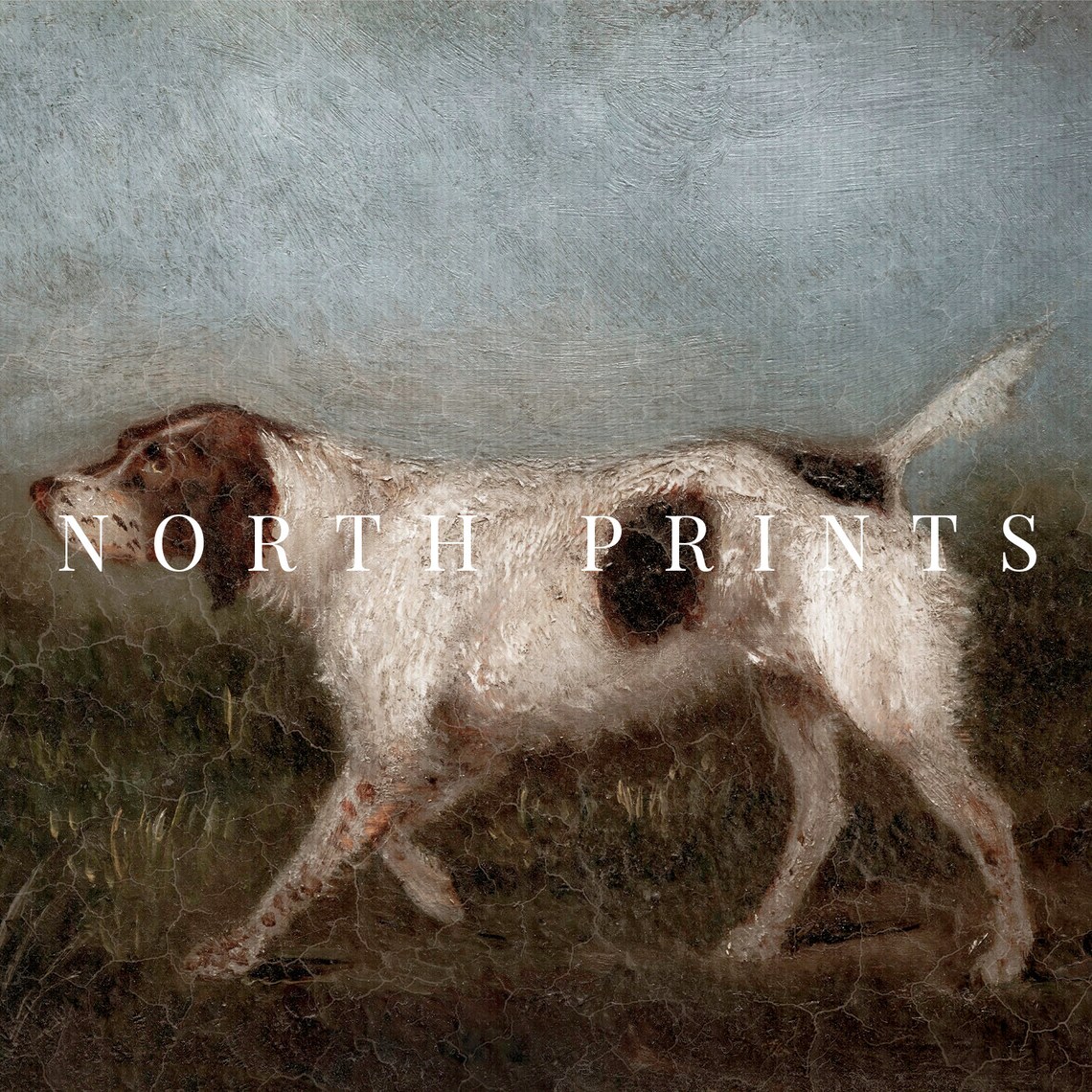 Vintage Hunting Dog Oil Painting Art Print - Image 4