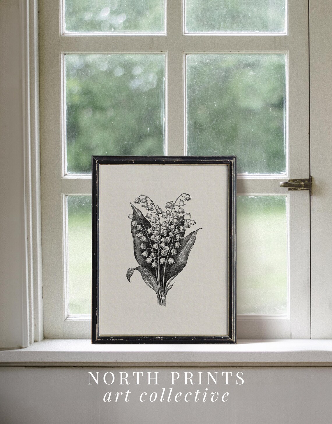 Lily Of The Valley Botanical Sketch Vintage Birth Flower Poster - Image 2