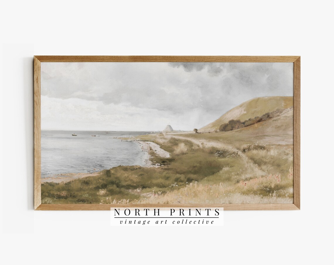 Coastal Neutral Vintage Painting Art Print
