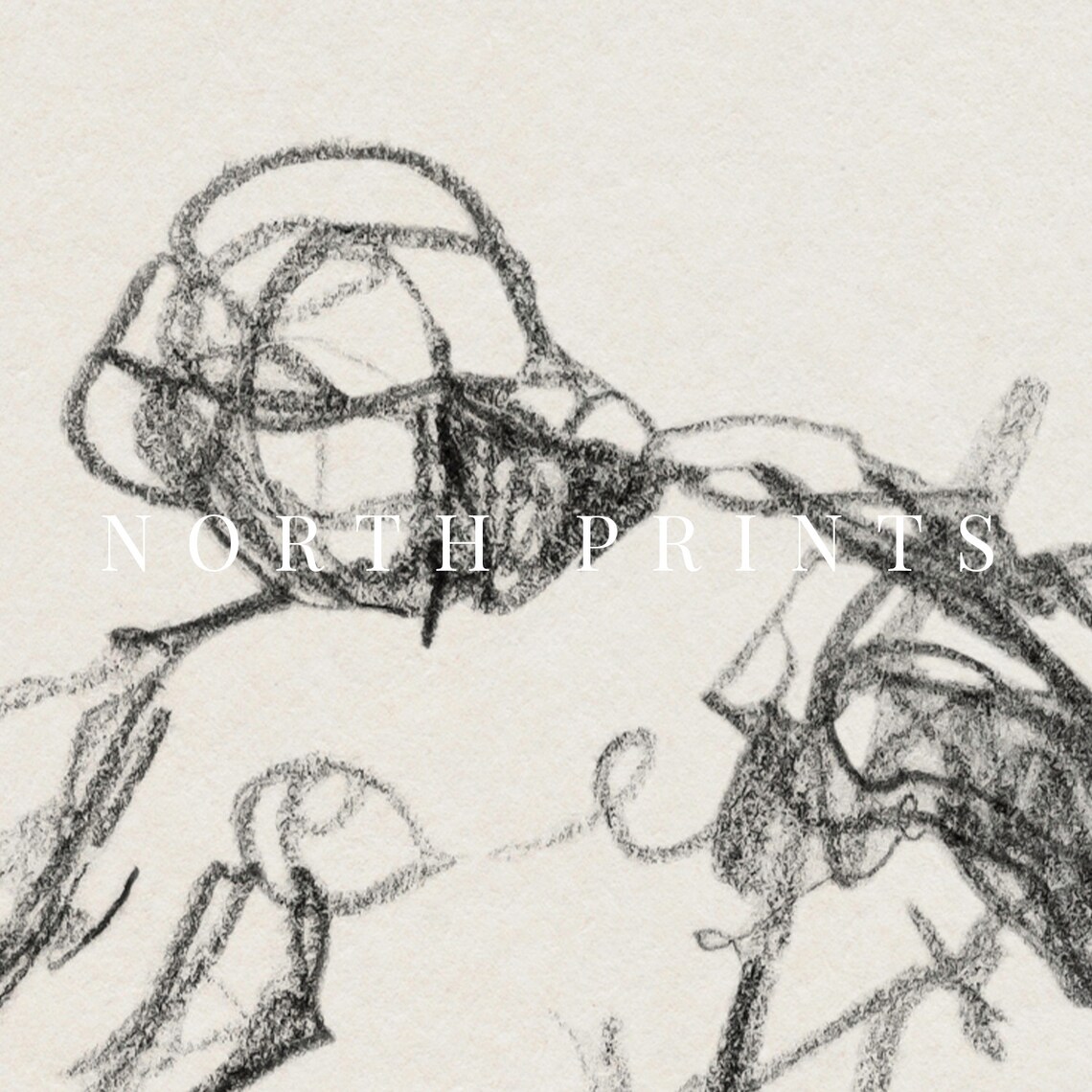 Antique Line Drawing Vintage Abstract Sketch Woman Art Print - Image 2