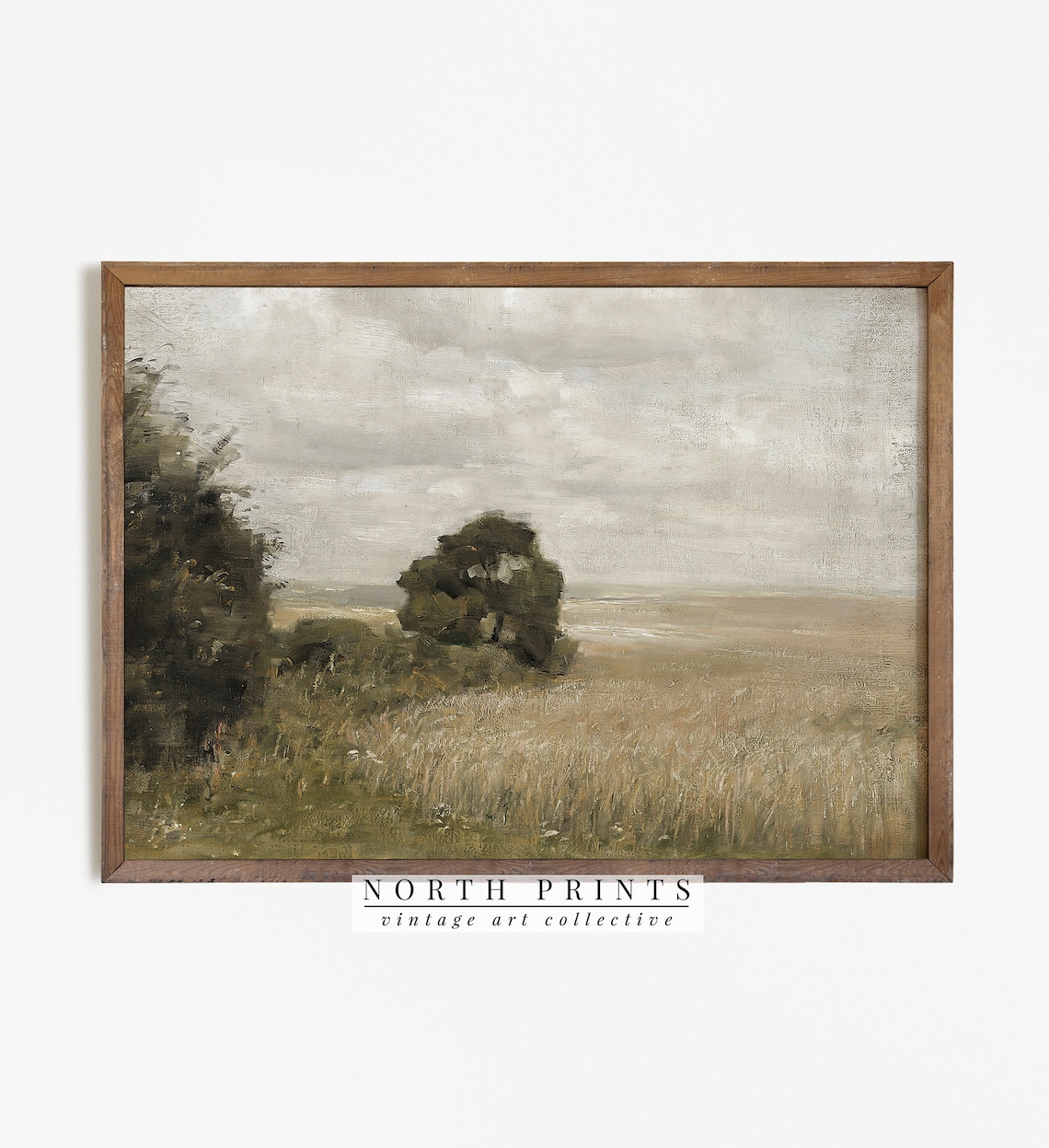 Vintage Summer Landscape Painting, Country Meadow Art Print - Image 4
