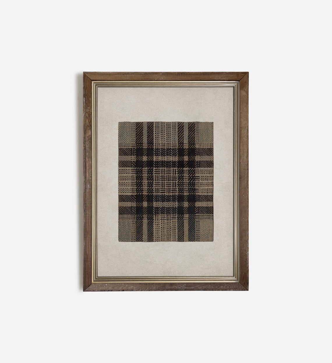Plaid Art Neutral Brown Tartan Farmhouse Decor
