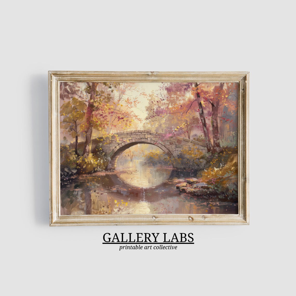 Golden Autumn Forest Fall Foliage Dense Woodland Scene Art Print