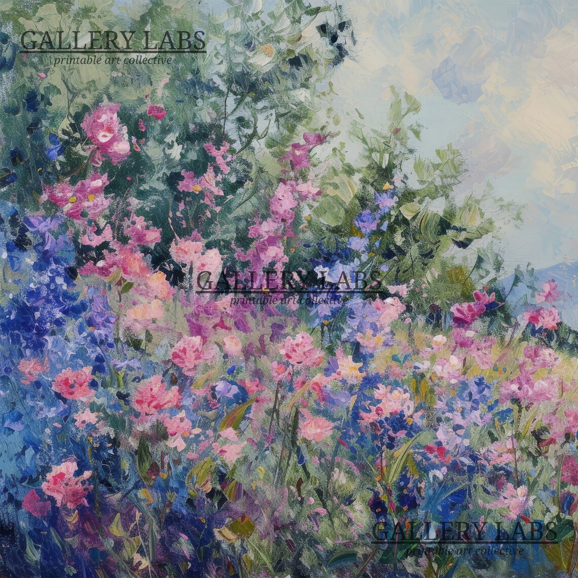 Spring Meadow Floral Art Print, Vintage Farmhouse Decor - Image 4