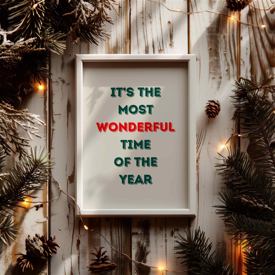 Classic It Is The Most Wonderful Time Of The Year Holiday Poster - Image 3