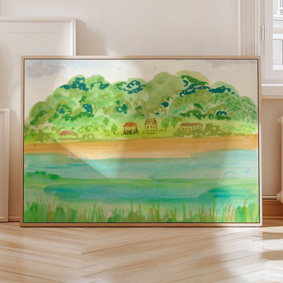 Colorful Greenery Scenery Acrylic Art Print