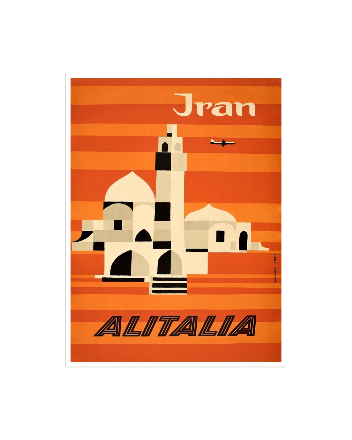 Iran Travel Poster, Retro Home Decor Art Print