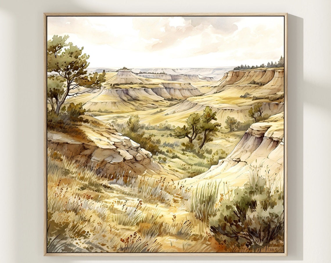 Theodore Roosevelt National Park Golden Buttes Canyon Poster
