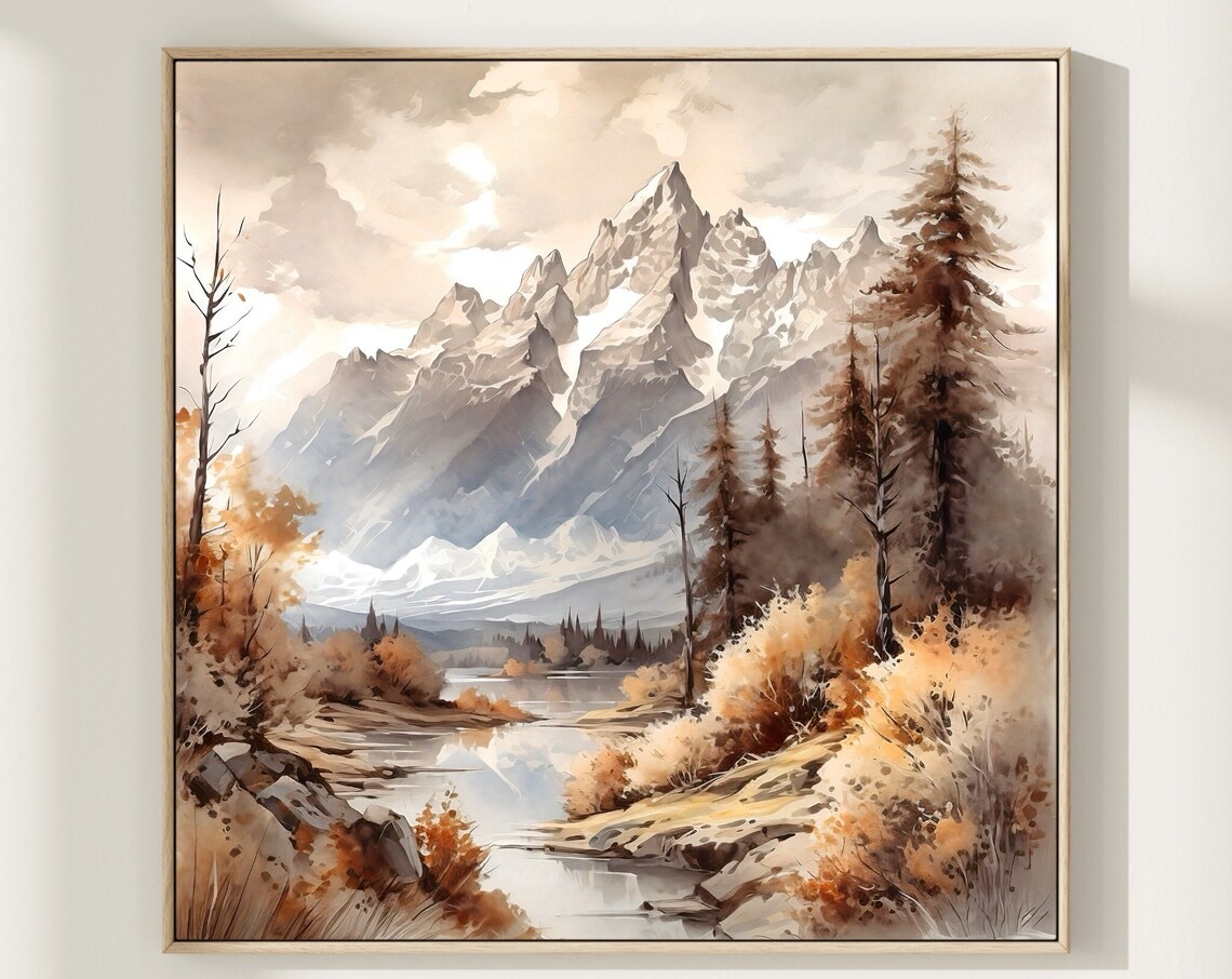 Grand Teton National Park Travel Poster, Wall Art