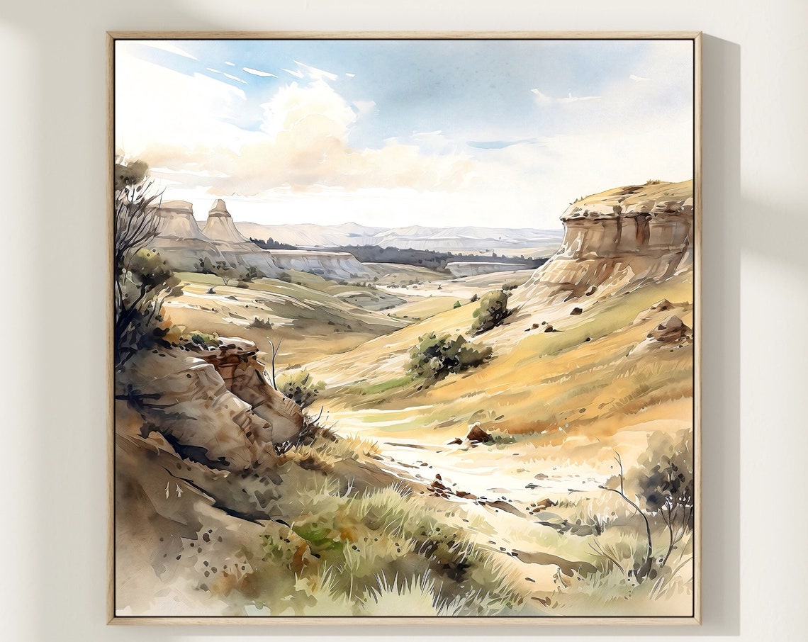 Theodore Roosevelt National Park Badlands Buttes Valley Poster