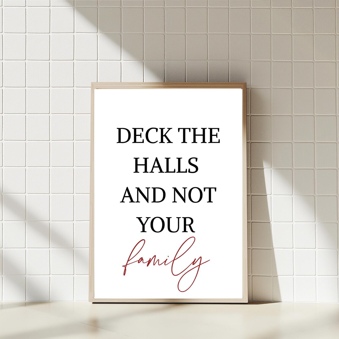 Deck The Halls, Funny Christmas Poster Print
