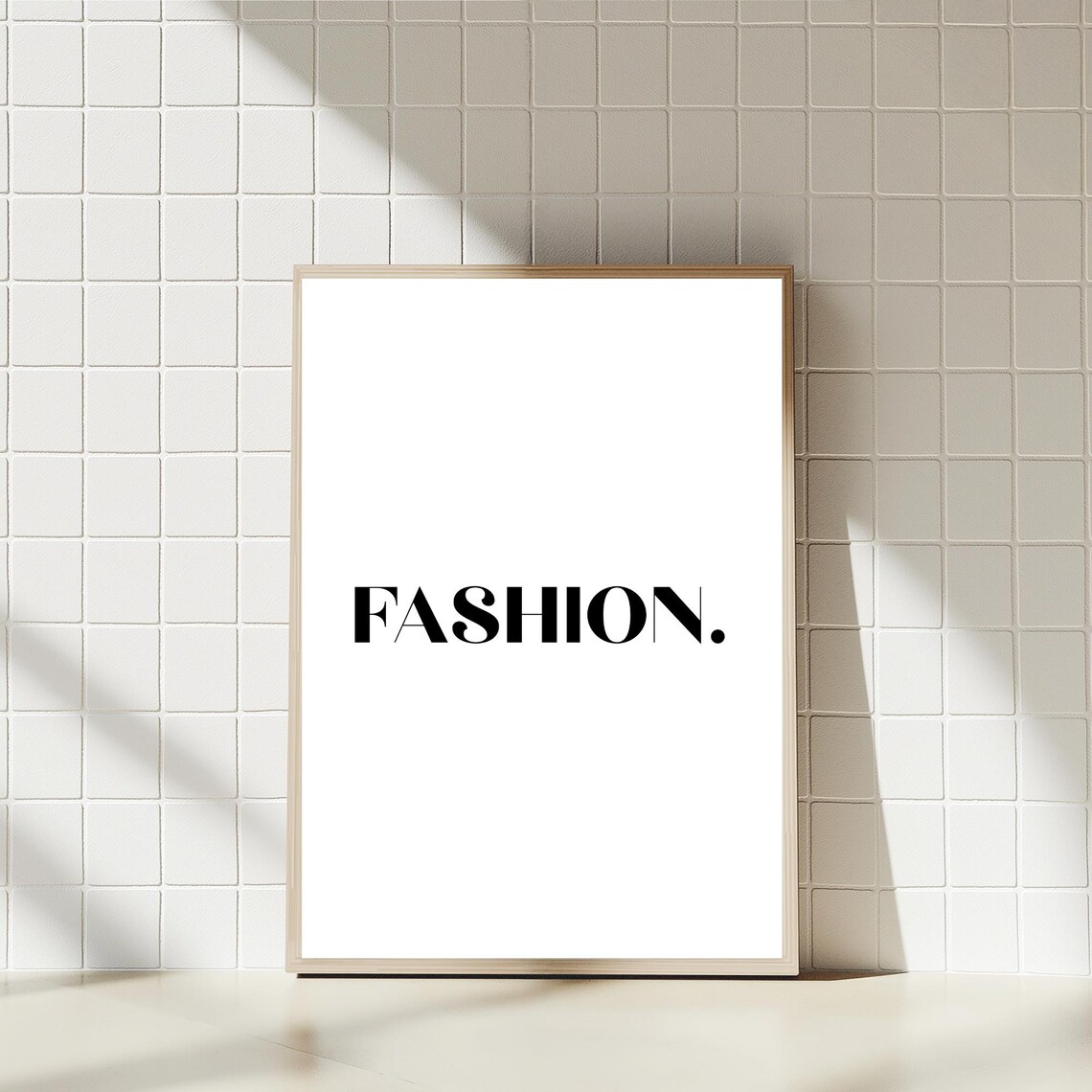 Fashion Minimalist Black Serif Typography White Modern Decor Poster