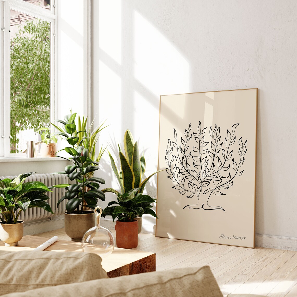 Matisse-Inspired Minimalist Tree Art Print Poster - Image 3