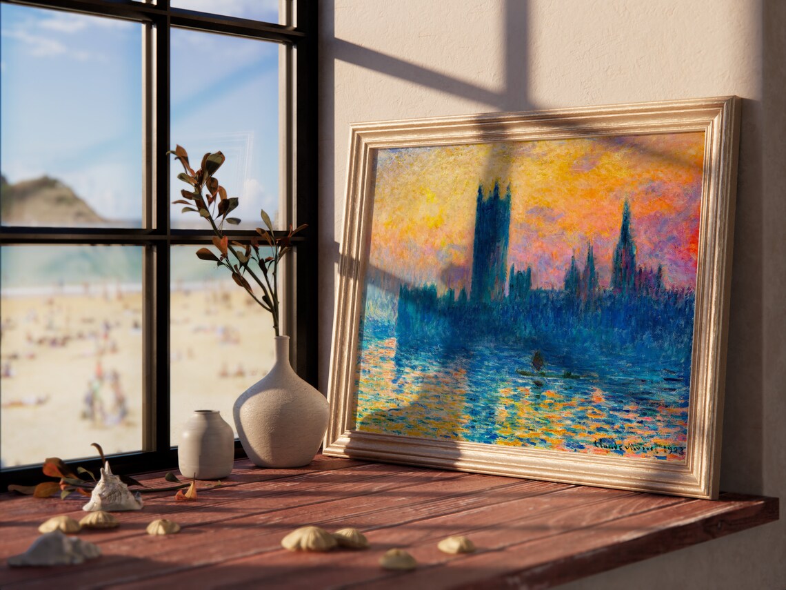 Claude Monet House of Parliament Sunset Art Print - Image 3