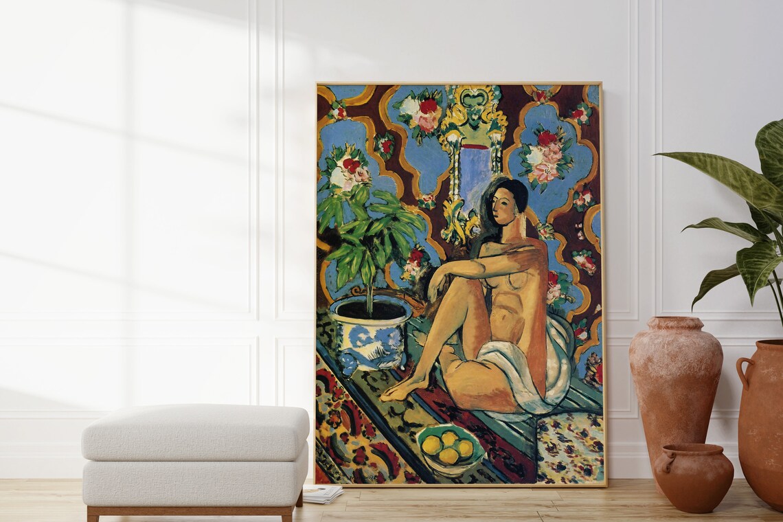 Matisse-Inspired Decorative Figure, Oriental Art Print - Image 2