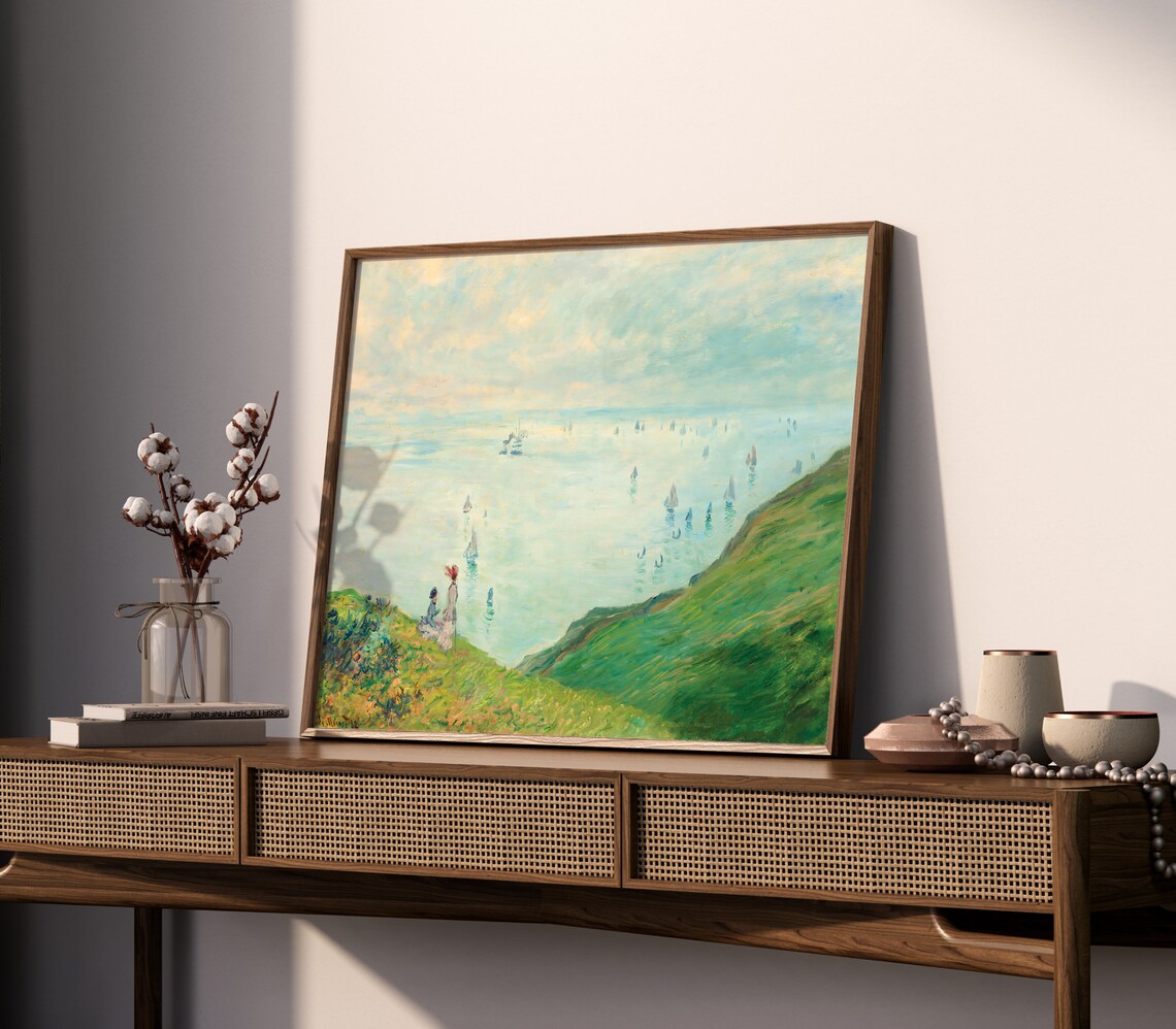 Claude Monet Cliffs At Pourville Misty Normandy Coast Impressionist Poster - Image 2