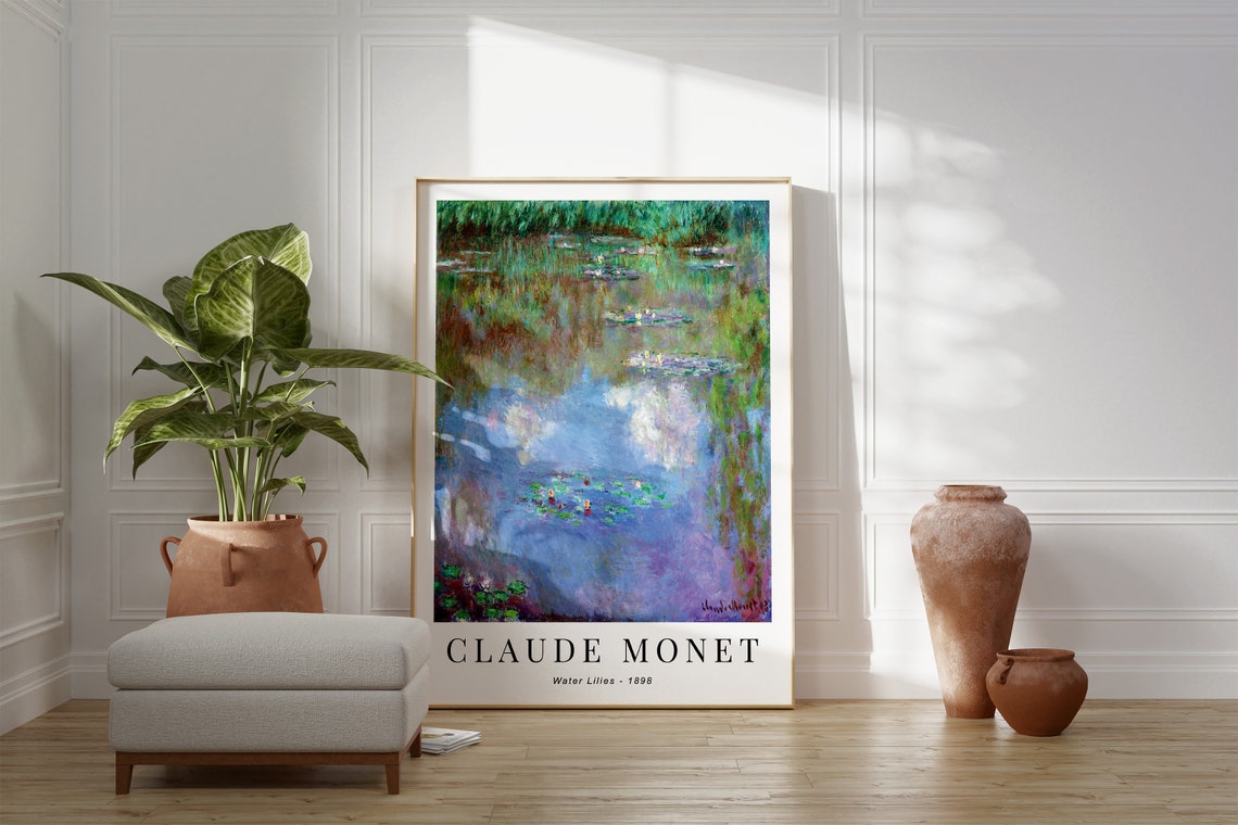 Monet Water Lilies Print Modern Abstract Impressionism Poster Modern Botanical Decor Floral Nature Artwork Gallery Art Gift For Her - Image 4