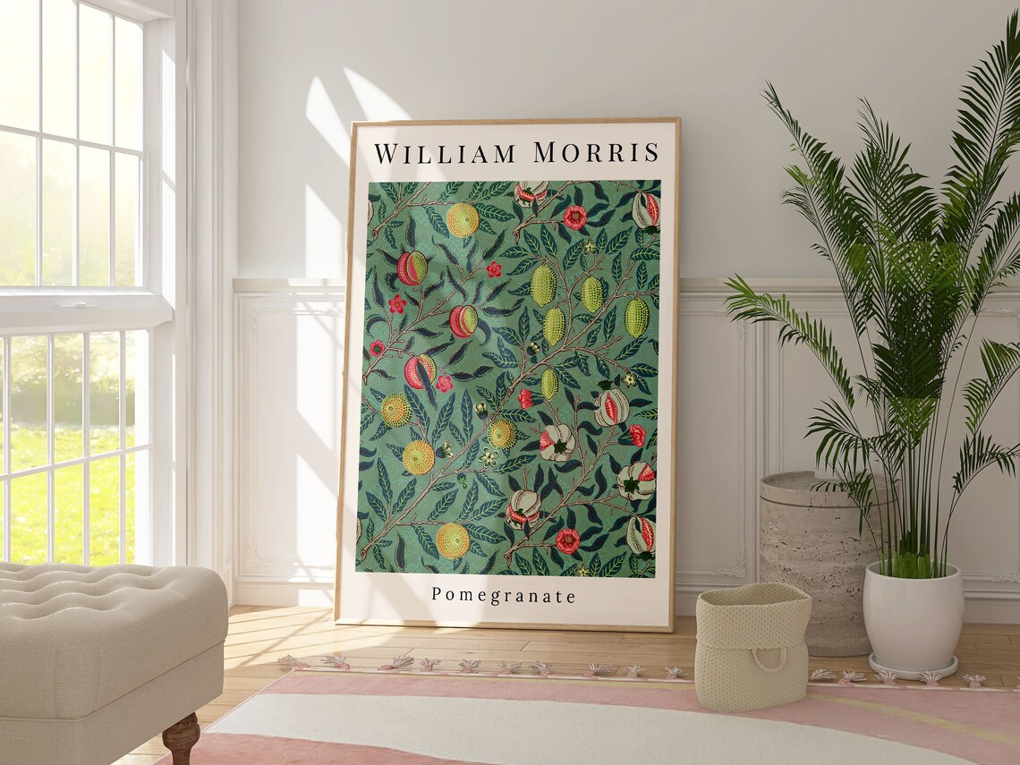 William Morris Pomegranate Vintage Art Print - Image 5