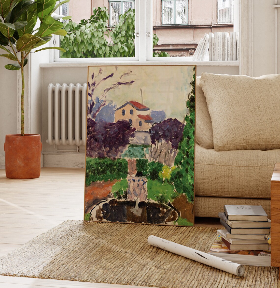 Henri Matisse Artists Garden Red Roof House Impressionist Poster - Image 5