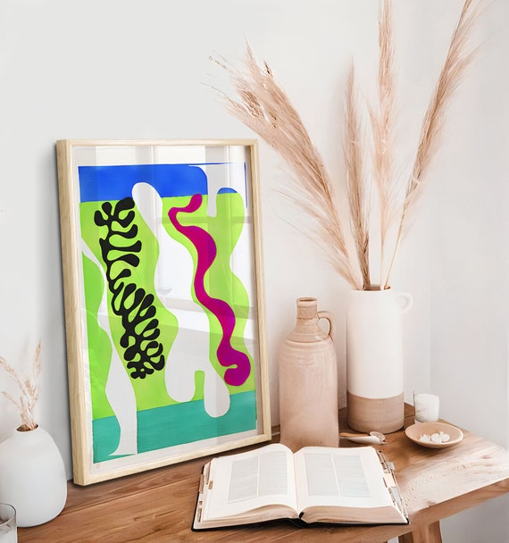 Henri Matisse Jazz Lagoon Print Green Abstract Artwork Modern Poster Contemporary Art Famous Artist Gallery Art Lovers Gift Large Print