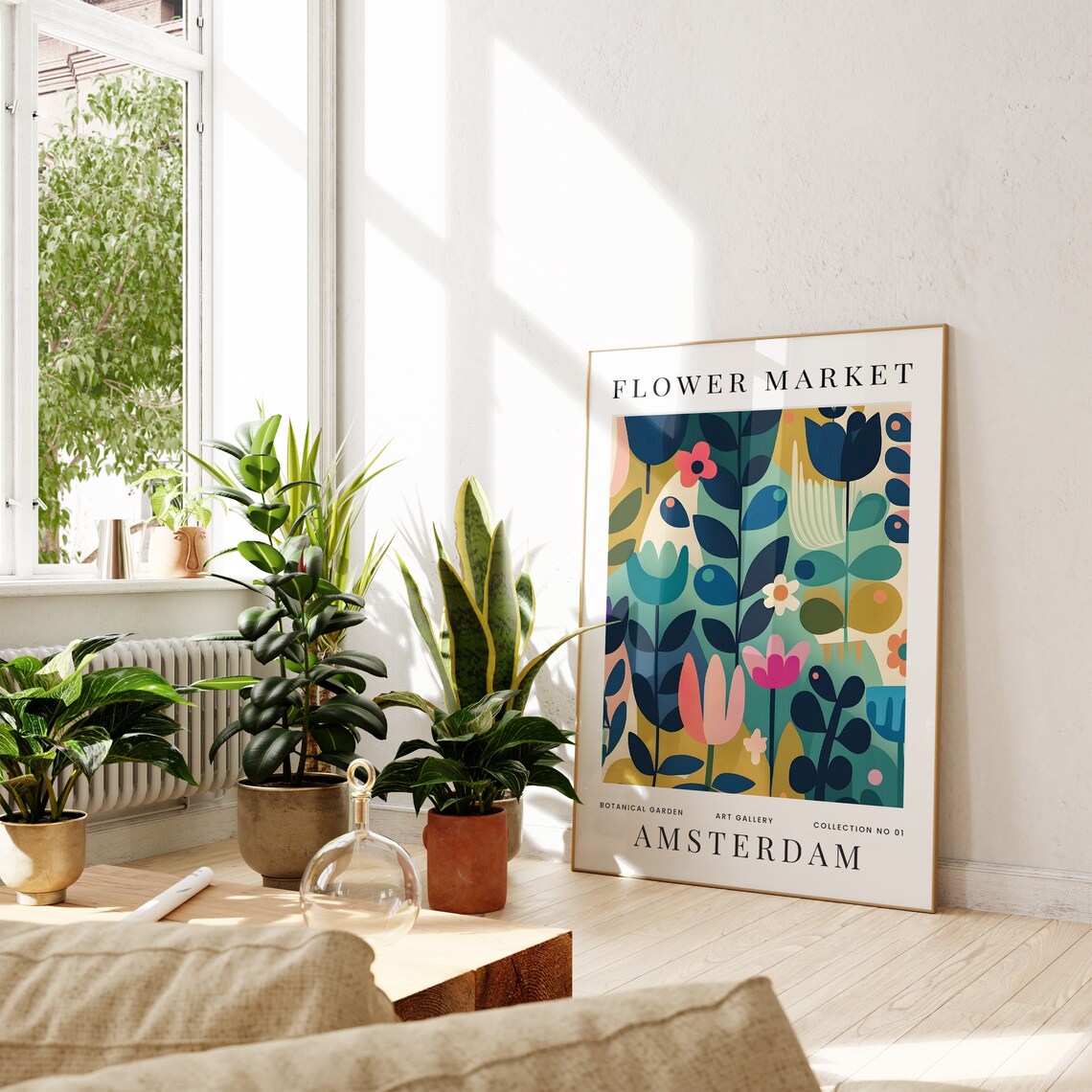 Amsterdam Flower Market, Boho Botanical Art Print - Image 3