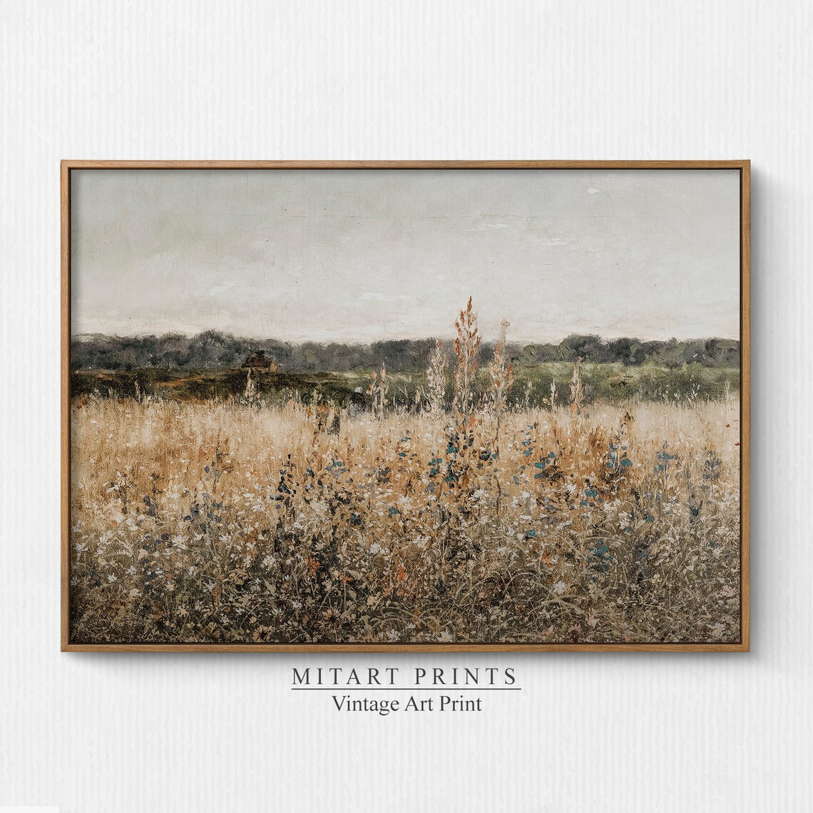 Wildflower Field Oil Painting Poster Print