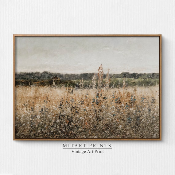 Wildflower Field Oil Painting Poster Print