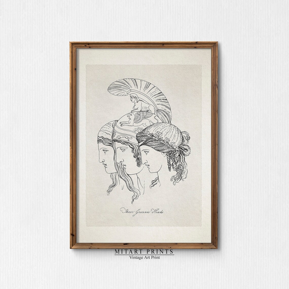 Ancient Greek Mythology Vintage Etching Art Print