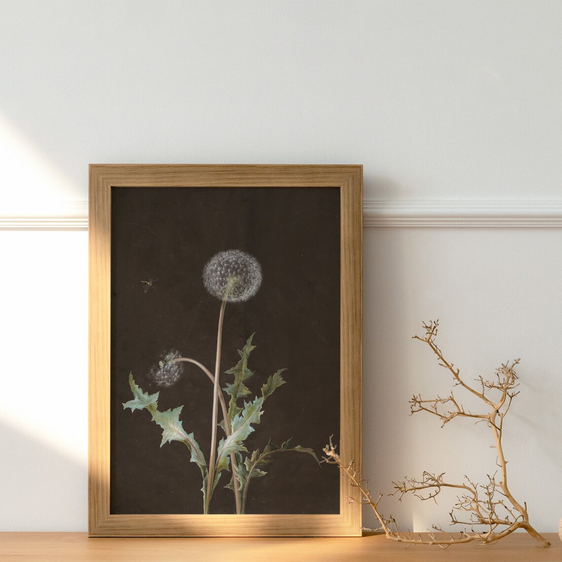 Vintage Dandelion Painting, Antique Botanical Art Print - Image 3