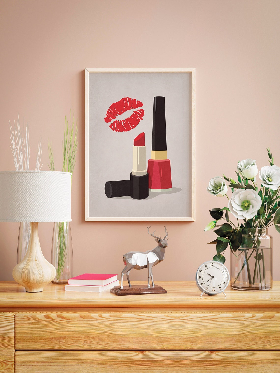 Girly Wall Art Fashion Poster Art Bathroom Wall Art Fashion Room Decor Fashion Wall Art Makeup Decor Artful Modern Feminist Art - Image 3