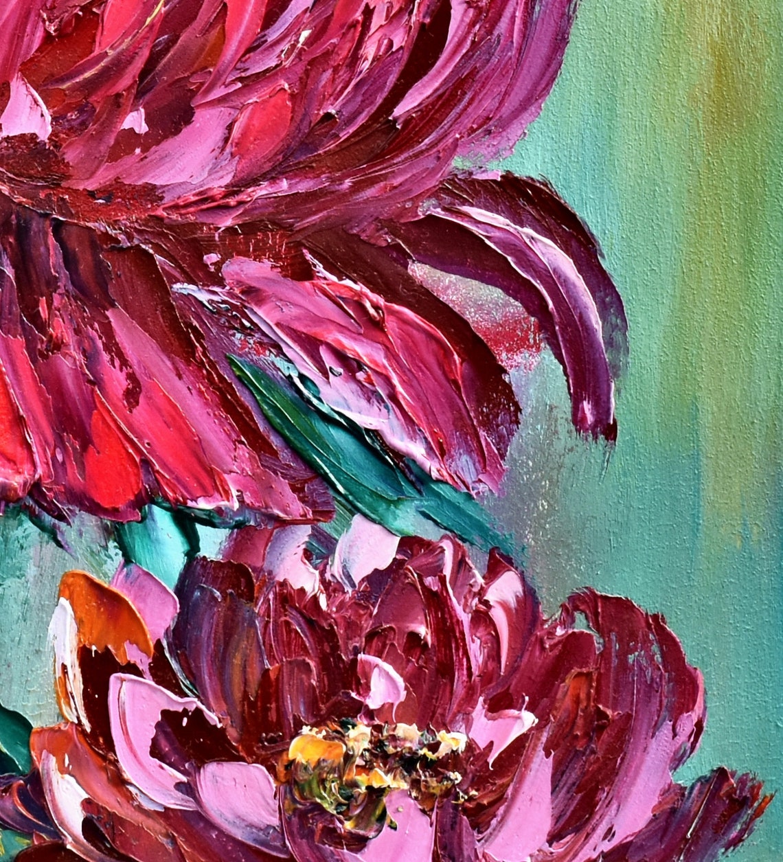 Pink Peony Painting Peony Oil Painting Peony Wall Art Impasto Painting Original Peony Art Painting In Oil Peony Art Floral Artwork Pink - Image 5