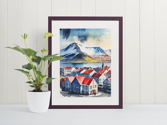 Reykjavik Vik Travel Poster Print