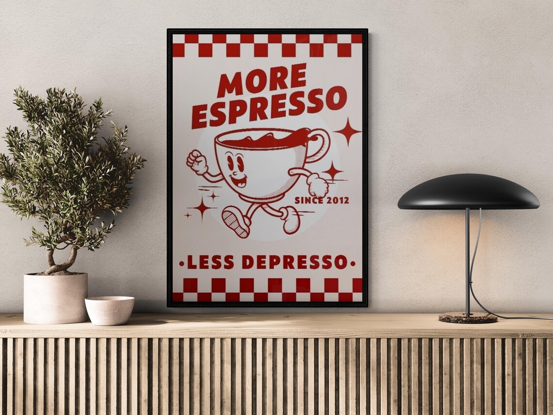Modern Funny Kitchen Cafe Decor, Coffee Lover
