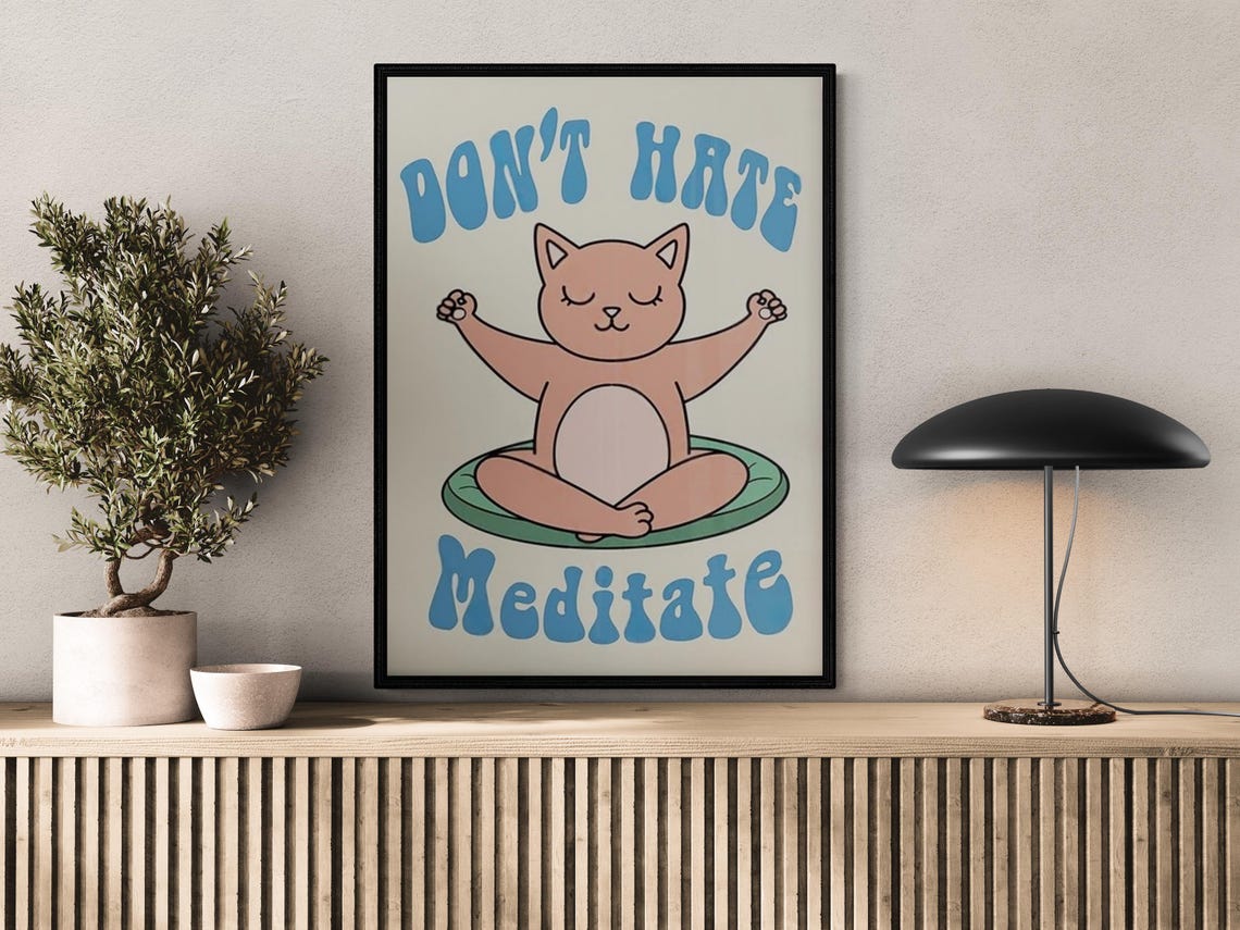Retro Funny Wall Art, Humorous Vintage Poster