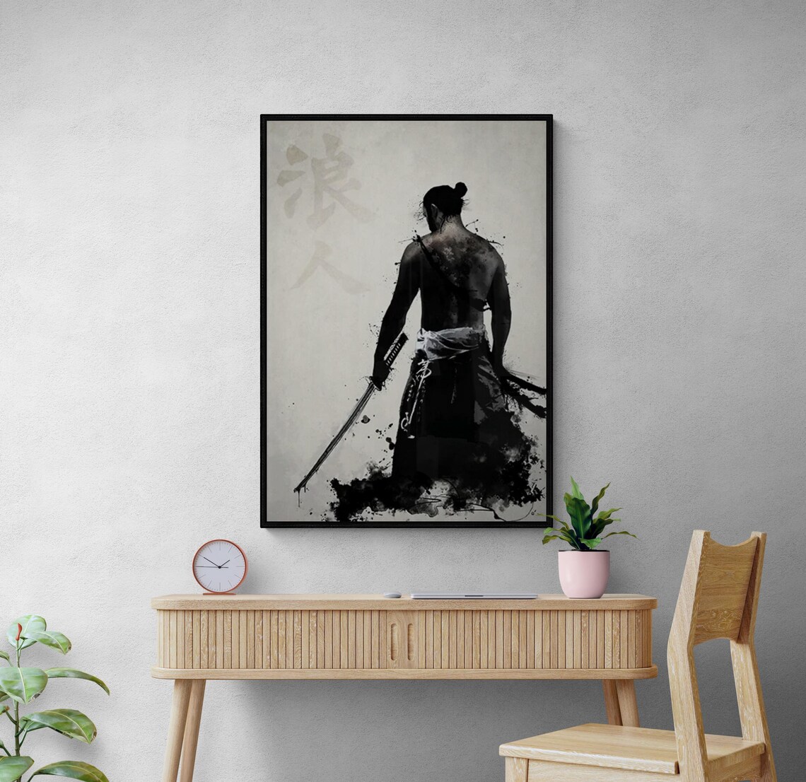 Japanese Samurai Vintage Wall Art Print