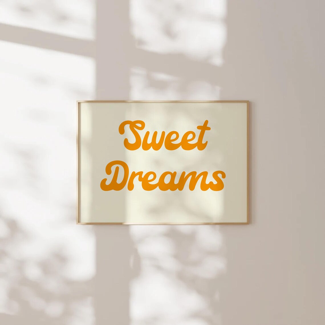 Sweet Dreams Retro Poster, Dorm Room Wall Art