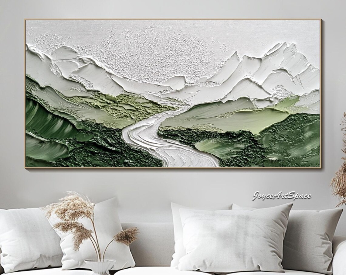 Abstract Mountain Wall Art Print, Bedroom Decor