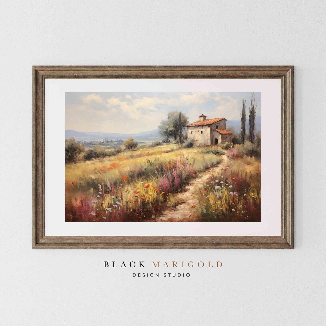Stone And Straw Vintage Oil Painting Art Print - Image 2