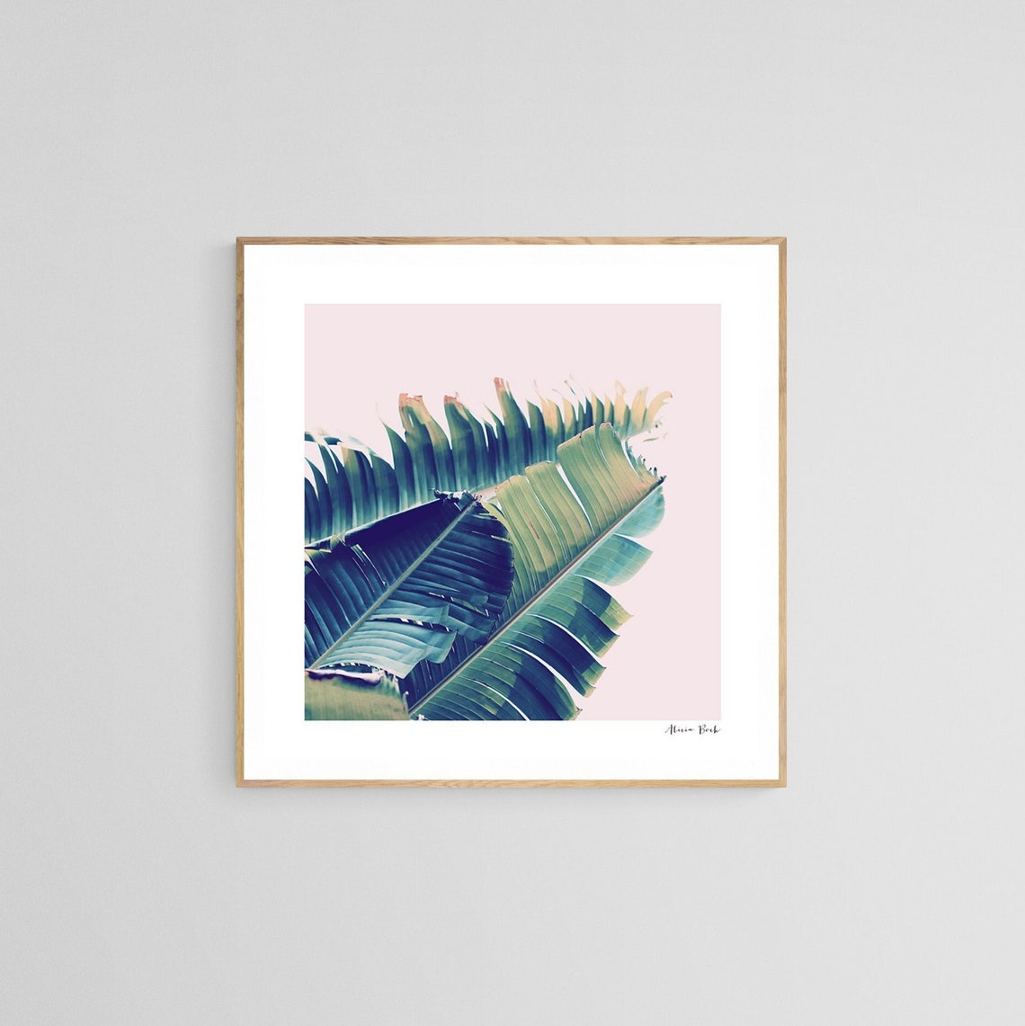 Banana Leaf Art, Tropical Botanical Print