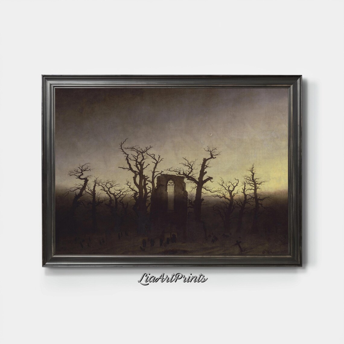 Caspar David Friedrich The Abbey in the Oakwood Gothic Ruins Poster - Image 3