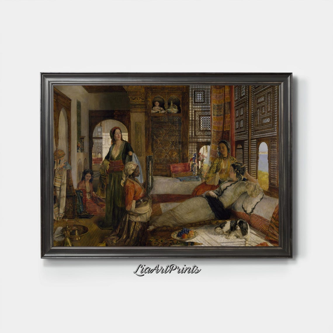 Orientalist Harem Interior Women Lattice Windows Rich Detail Poster - Image 3