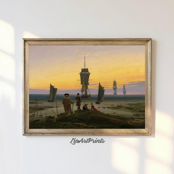 Vintage Windmill Landscape Wall Art Serene Sunset Scene Print For Rustic And Farmhouse Decor