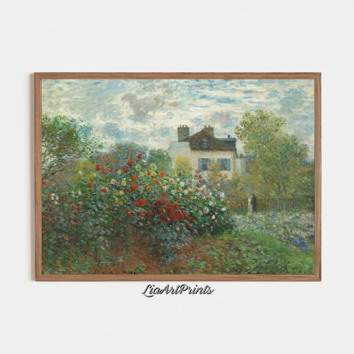 Claude Monet Artist Garden Argenteuil Dahlia Beds Impressionist Floral Poster - Image 3